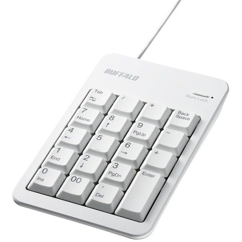BUFFALO 有線テンキーボード Tabキー付き