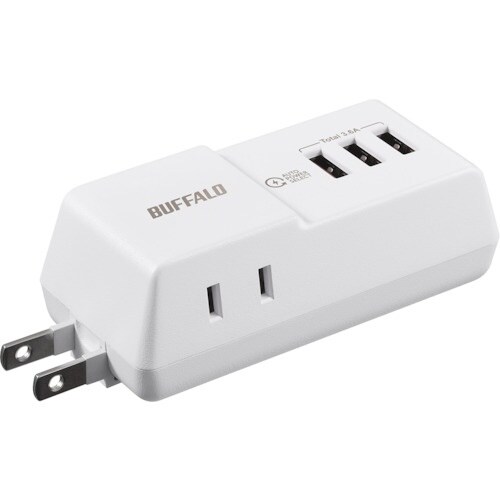 BUFFALO コンセント付きAC充電器 USB×