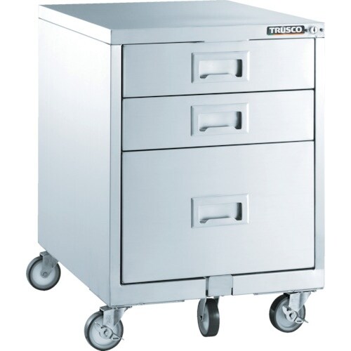 TRUSCO SUS304 3段ワゴン 445X5