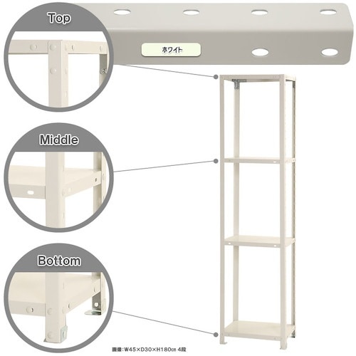 北島 ボルト式棚 荷重40kg スマートラック 開