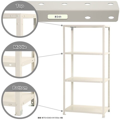 北島 ボルト式棚 荷重40kg スマートラック 開