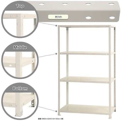 北島 ボルト式棚 荷重40kg スマートラック 開