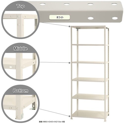 北島 ボルト式棚 荷重40kg スマートラック 開