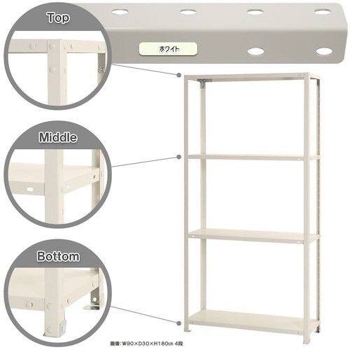 北島 ボルト式棚 荷重40kg スマートラック 開