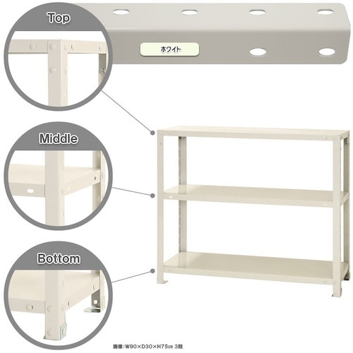 北島 ボルト式棚 荷重40kg スマートラック 開