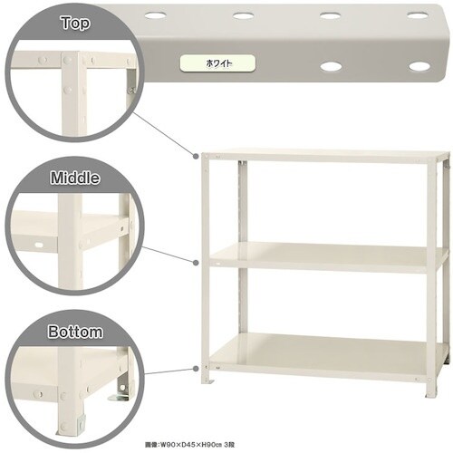 北島 ボルト式棚 荷重40kg スマートラック 開