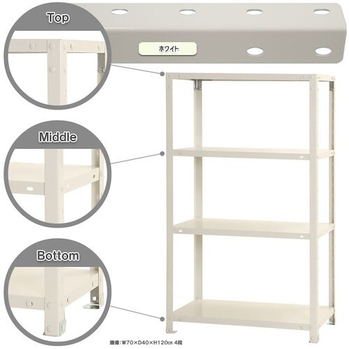北島 ボルト式棚 荷重40kg スマートラック 開