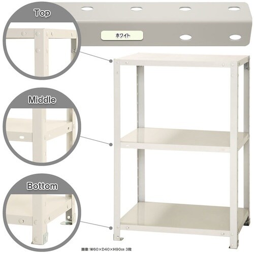 北島 ボルト式棚 荷重40kg スマートラック 開