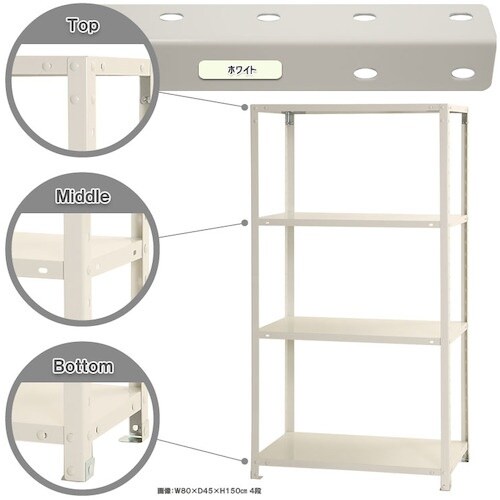 北島 ボルト式棚 荷重40kg スマートラック 開