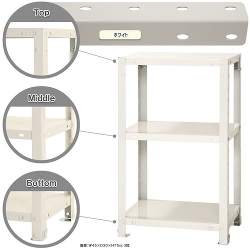 北島 ボルト式棚 荷重40kg スマートラック 開