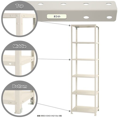 北島 ボルト式棚 荷重40kg スマートラック 開