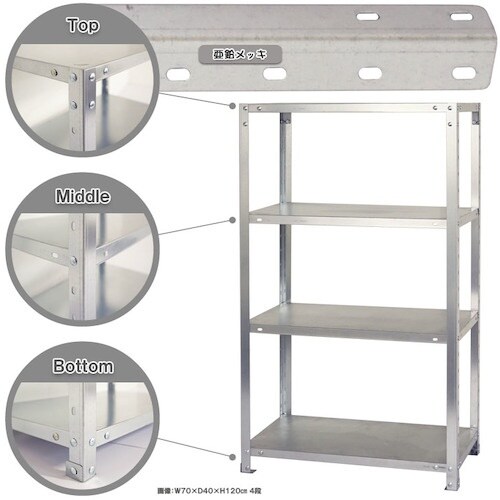 北島 ボルト式棚 荷重40kg スマートラック 開