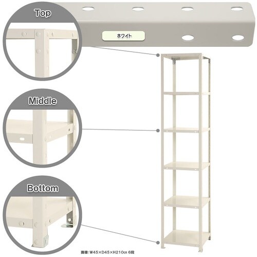 北島 ボルト式棚 荷重40kg スマートラック 開
