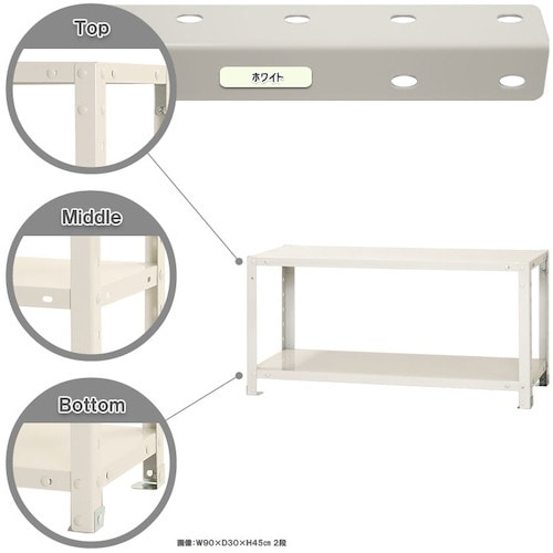 北島 ボルト式棚 荷重40kg スマートラック 開