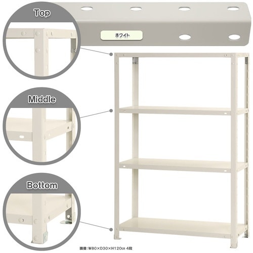 北島 ボルト式棚 荷重40kg スマートラック 開