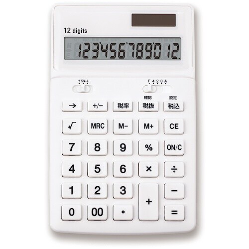 ASKA 抗菌電卓 ホワイト