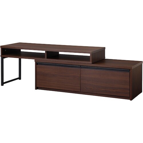 IRIS 296252 伸縮テレビ台 ウォールナッ