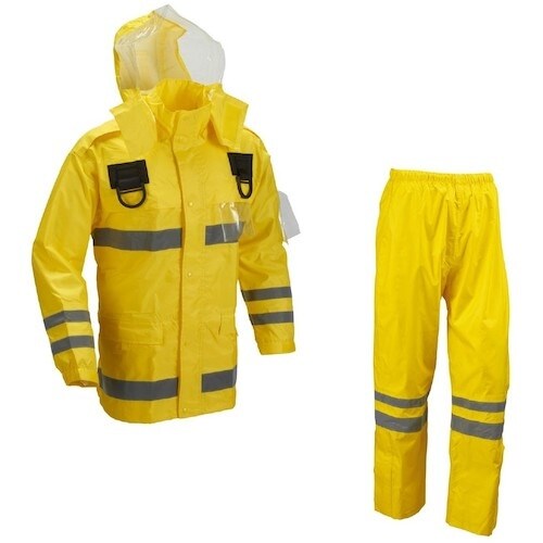 船橋 安全レインフルハーネス仕様 イエロー 5Lサ