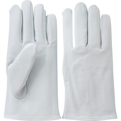 柏田 牛革クレスト手袋 丸指型(国産ナメシ革使用)