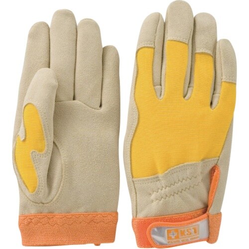 柏田 鹿革ウェ−ブカットグロ−ブ 甲メッシュ S