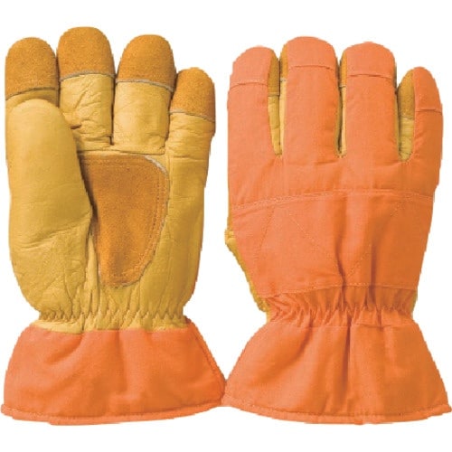 柏田 牛革冷凍庫用6本指作業手袋(短) L