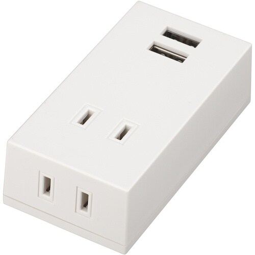 YAZAWA フロントタップ型2AC+2USB2.