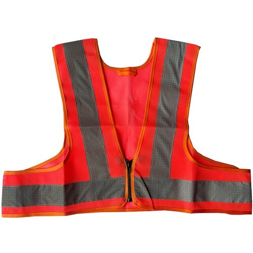 ミズケイ ファスナー安全ベストショート丈「爽メッシ