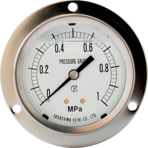 高島 グリセリン入圧力計(D枠埋込型・縁あり・φ6