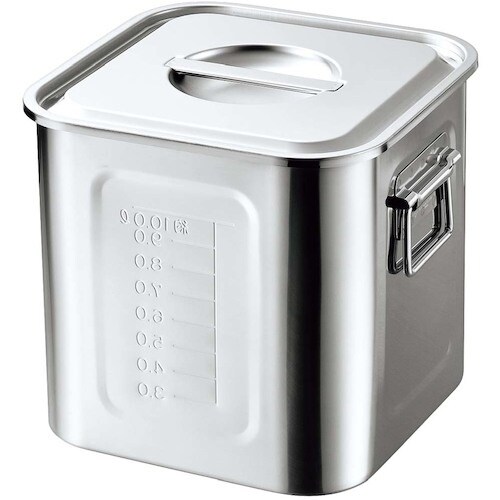 EBM 18−8 目盛付 角型キッチンポット 22