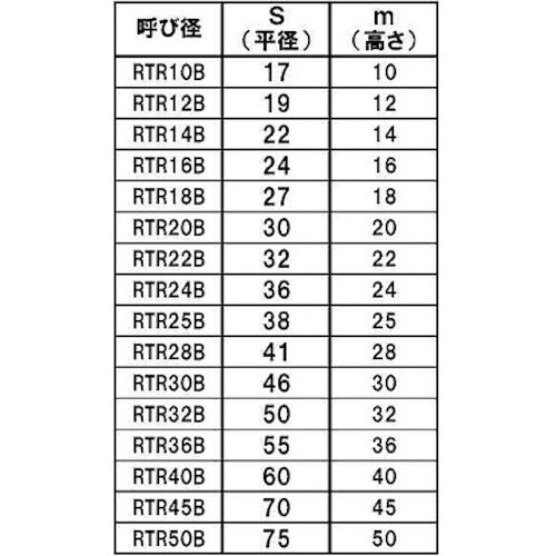 SUNCO 鉄 10割台形ナット 右ねじ RTR3