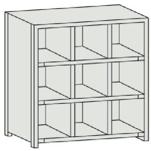 TRUSCO スチール製区分棚 KB型 コボレ止め