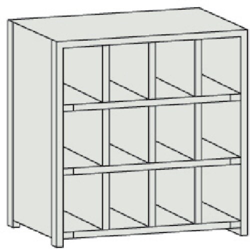 TRUSCO スチール製区分棚 KB型 コボレ止め