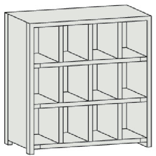 TRUSCO スチール製区分棚 KA型 コボレ止め