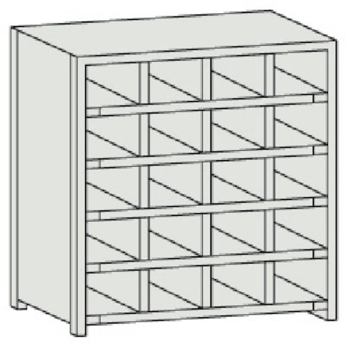 TRUSCO スチール製区分棚 KB型 コボレ止め