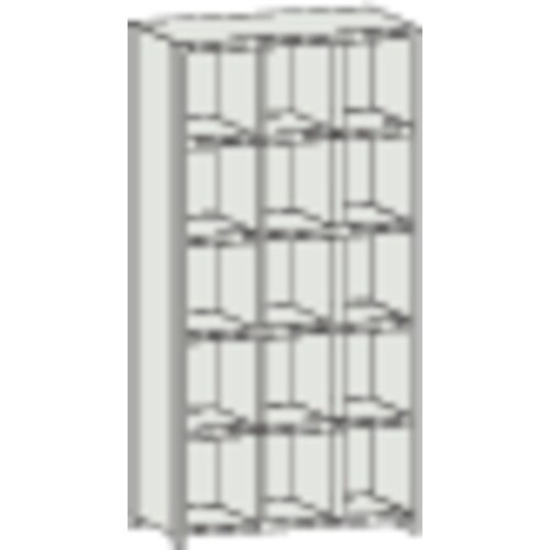 TRUSCO スチール製区分棚 KC型 コボレ止め