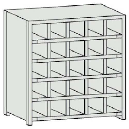 TRUSCO スチール製区分棚 KB型 コボレ止め