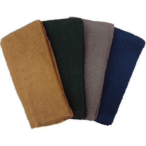 喜多 ロングタオル4枚組 ダークカラー No482