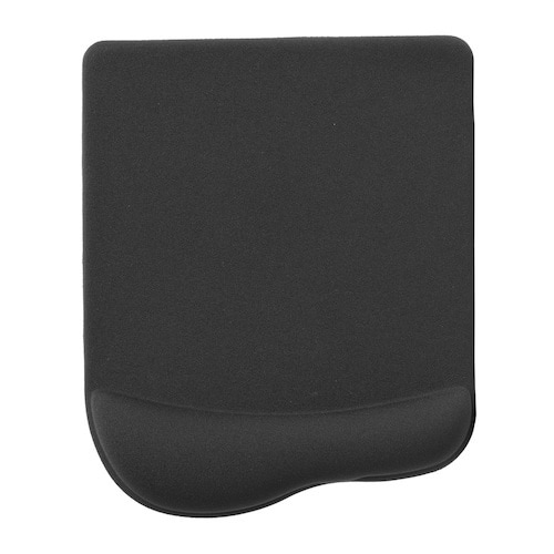 ナカバヤシ リストレスト一体型マウスパッド/ブラッ