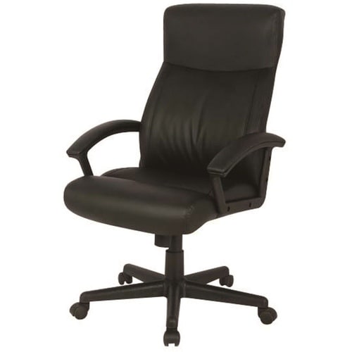 ナカバヤシ OAレザ−チェアハイバック ブラック