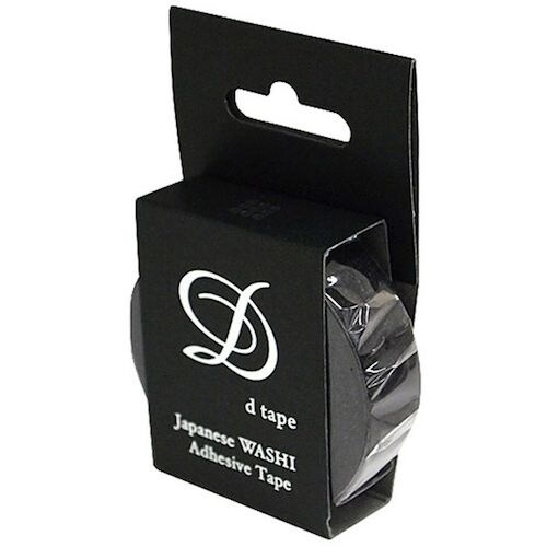 ナカバヤシ デコテープ/プレーン/15mm/ブラッ