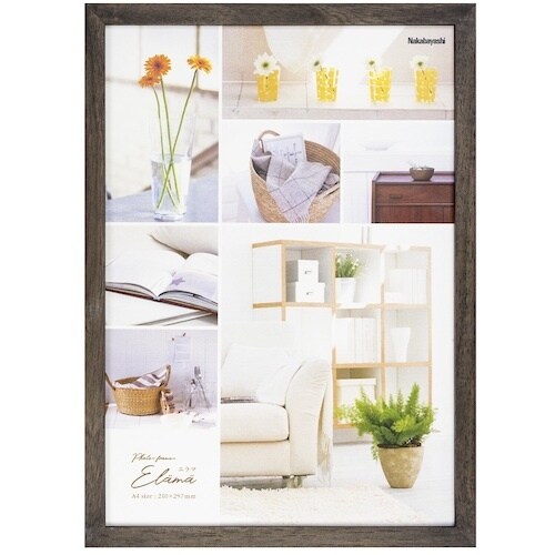 ナカバヤシ エラマ インテリアフレーム A4 ブラ