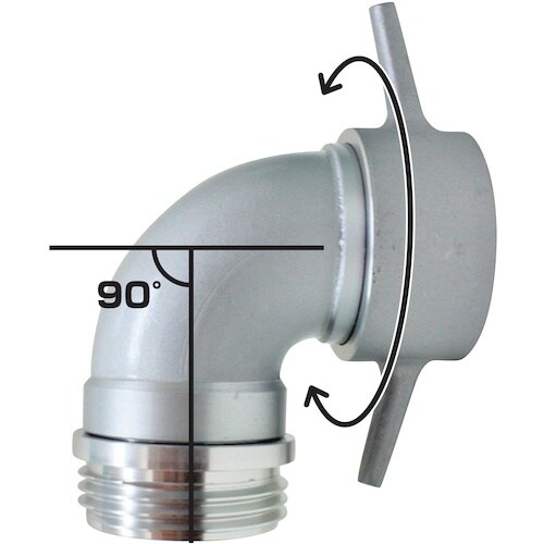 IWA 媒介金具 アルミ製 ビッグマウス吸口スイベ