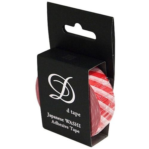 ナカバヤシ デコテープ/ストライプ/15mm/レッ