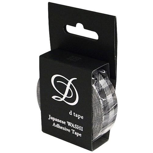 ナカバヤシ デコテープ/チェック/15mm/ブラッ