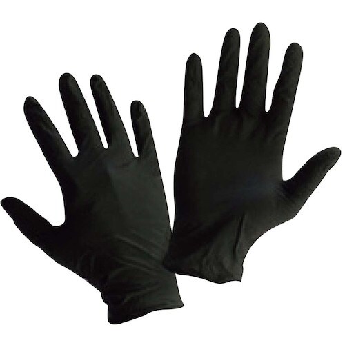 EBM ニトリル手袋 ブラック N460 パウダー