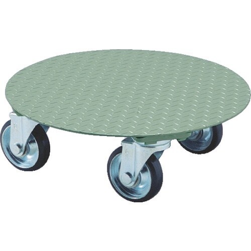 TRUSCO 円形台車 上置型 荷重500kg 台