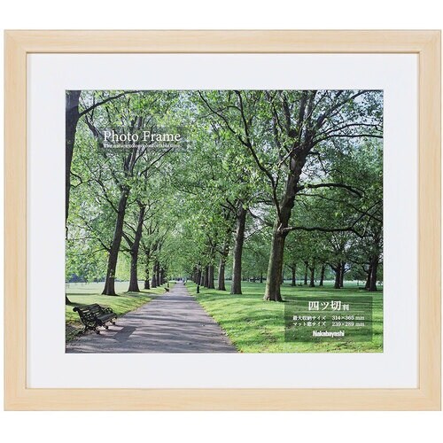 ナカバヤシ 樹脂製写真額 四ツ切/ナチュラル
