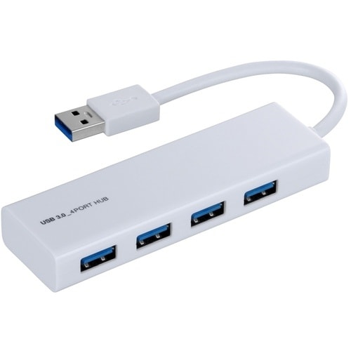 ナカバヤシ 4ポートUSB3.0ハブ/ホワイト