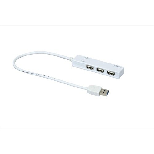 ナカバヤシ 3プラス1ポートUSB3.0ハブ/ホワ
