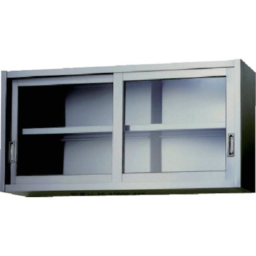 アズマ ステンレス吊戸棚(ガラス戸) 1200×3